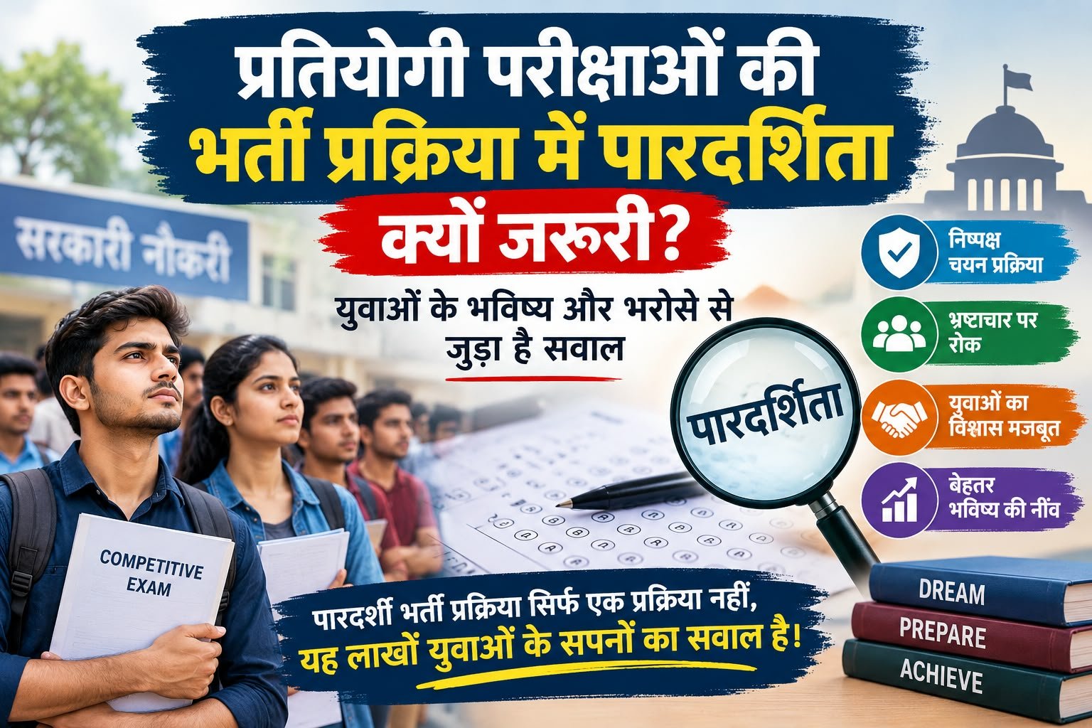युवाओं के भविष्य का सवाल: प्रतियोगी परीक्षाओं में पारदर्शिता क्यों है जरूरी?